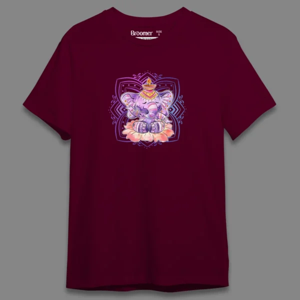 Diwali Special Ele Indie- Regular T-shirt (Plain Back) - Image 2