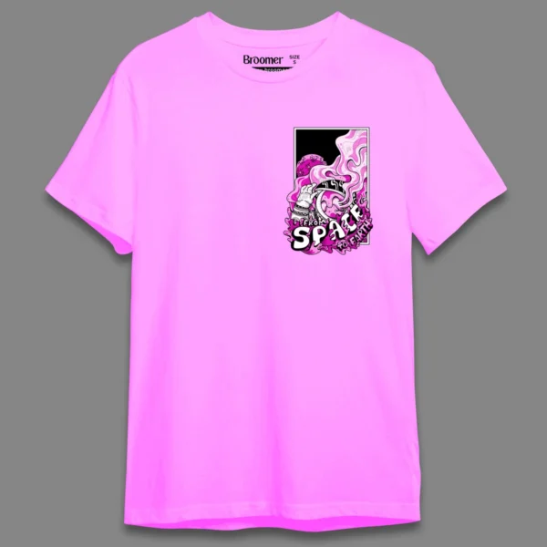 Space to earth Candy Pink- Regular T-shirt - Image 20