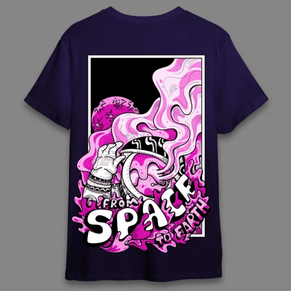 Space to earth Candy Pink- Regular T-shirt - Image 17
