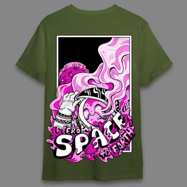 Space to earth Candy Pink- Regular T-shirt - Image 15