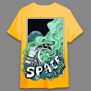Space to earth Nuclear Green- Regular T-shirt