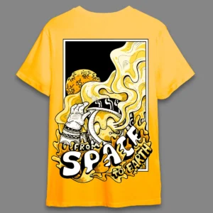 Space to earth Yellow- Regular T-shirt