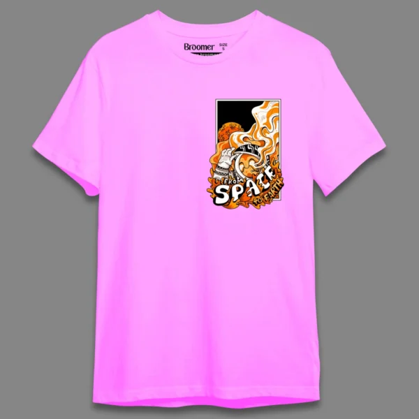 Space to earth Orange- Regular T-shirt - Image 16