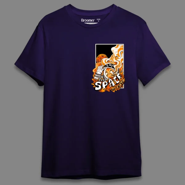 Space to earth Orange- Regular T-shirt - Image 12