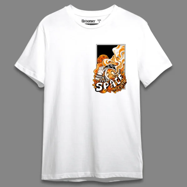 Space to earth Orange- Regular T-shirt - Image 4